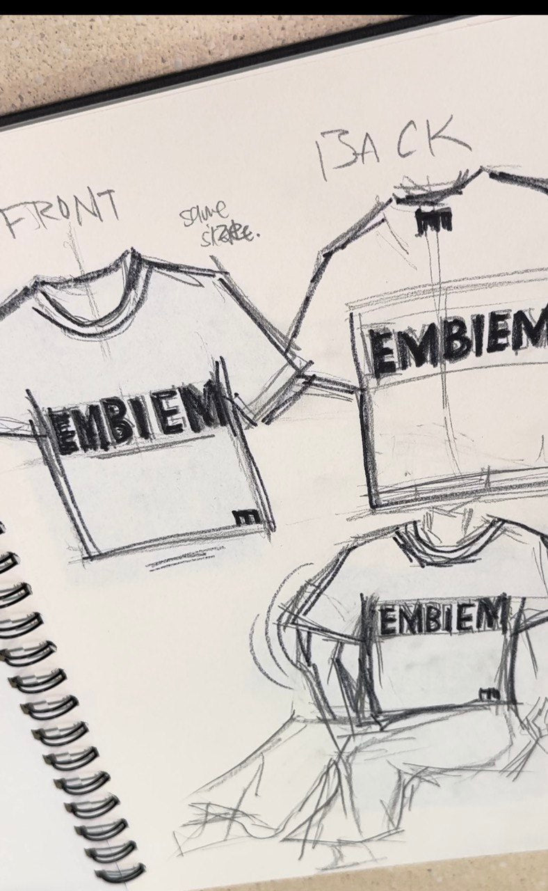 EMBIEM TEE SKETCHES FRONT
