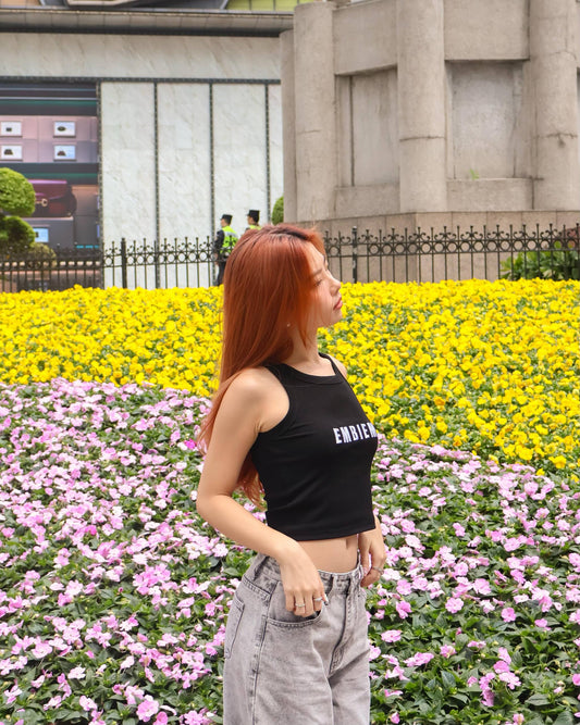 embiem black tank top side