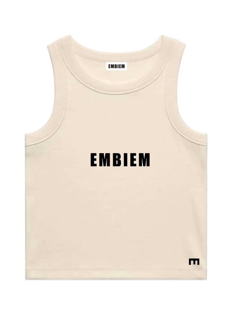 Embiem Official tank top cream front view