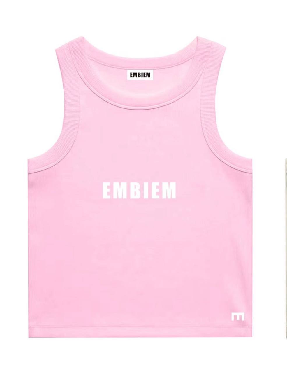 Embiem Official Tank top pink front view