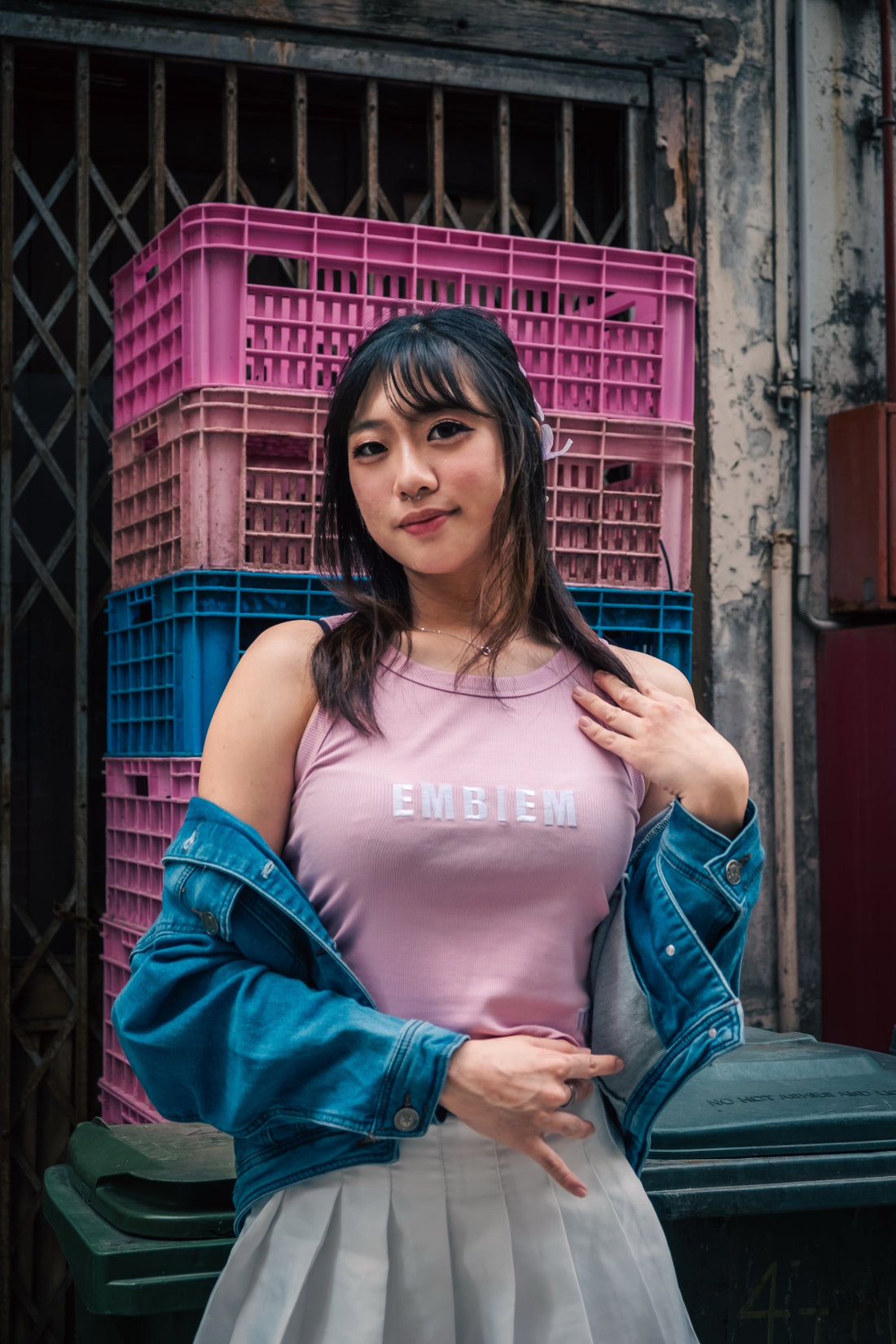 Embiem Classic Luxe Tank Top Pink frt