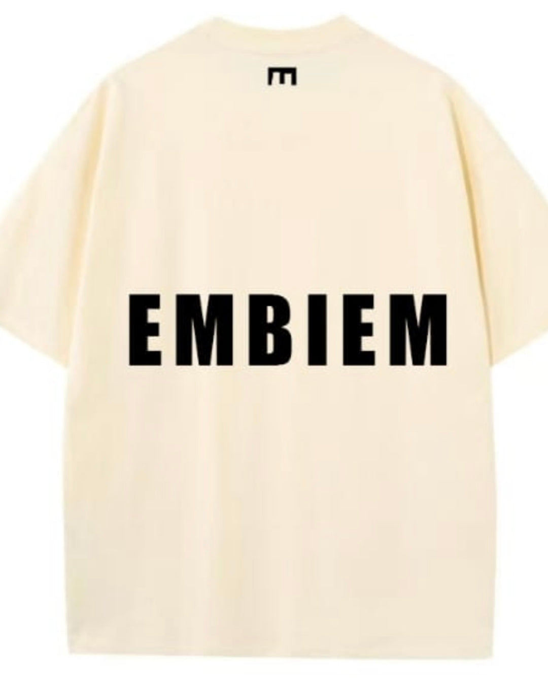 Embiem T shirt cream back view