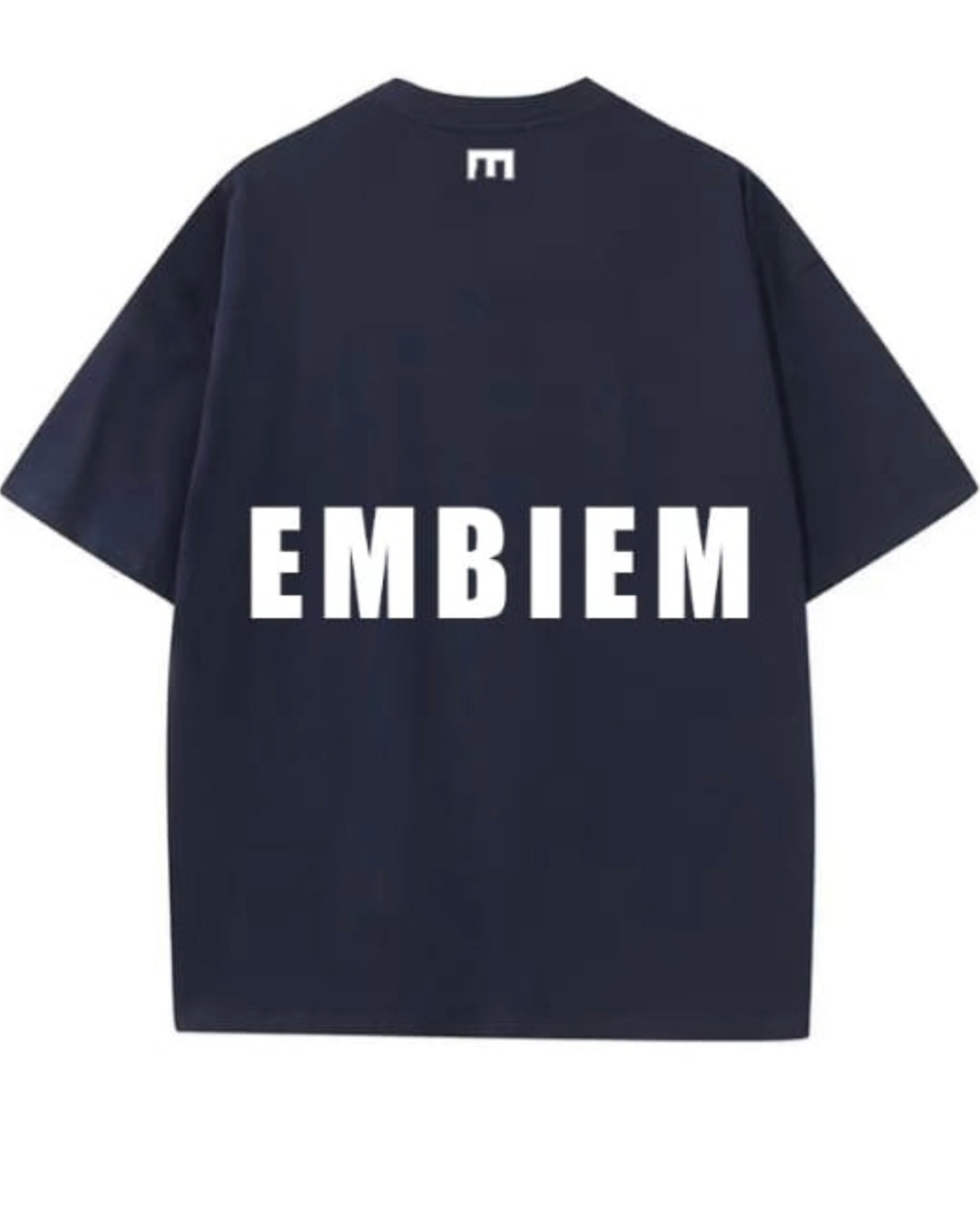 Embiem T shirt black back view
